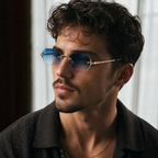 Huncho| Geometric Rimless Sunglasses
