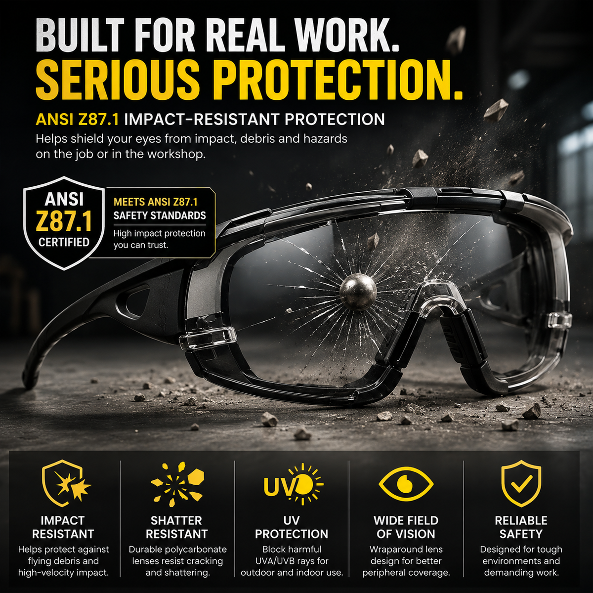 Photochromic Safety Glasses – Indoor & Outdoor Impact Protection