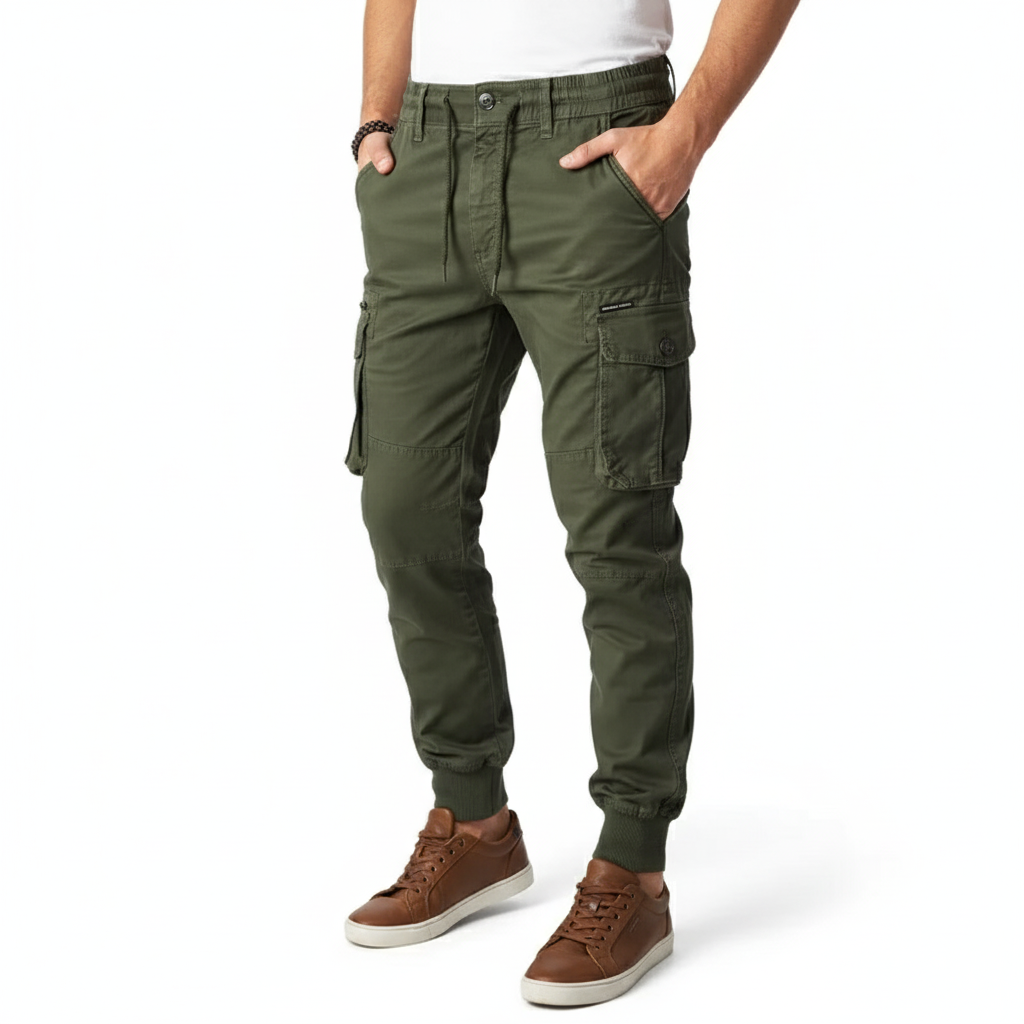 Durable Men's Tapered Cargo Joggers