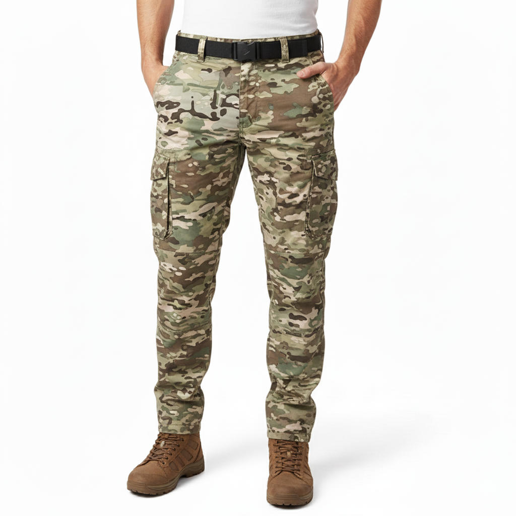 Multi-Cam Military Style Cargo Pants