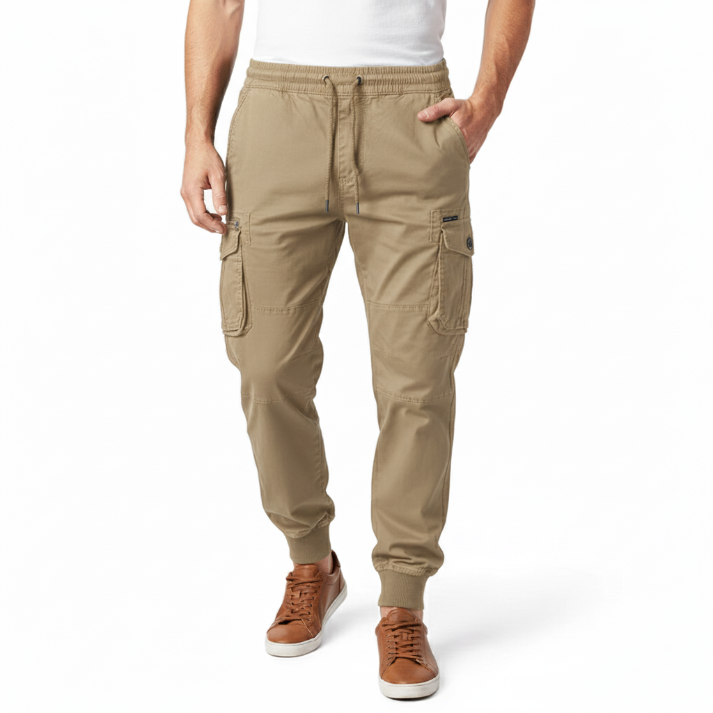 Durable Men's Tapered Cargo Joggers