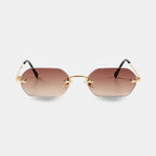 Huncho| Geometric Rimless Sunglasses