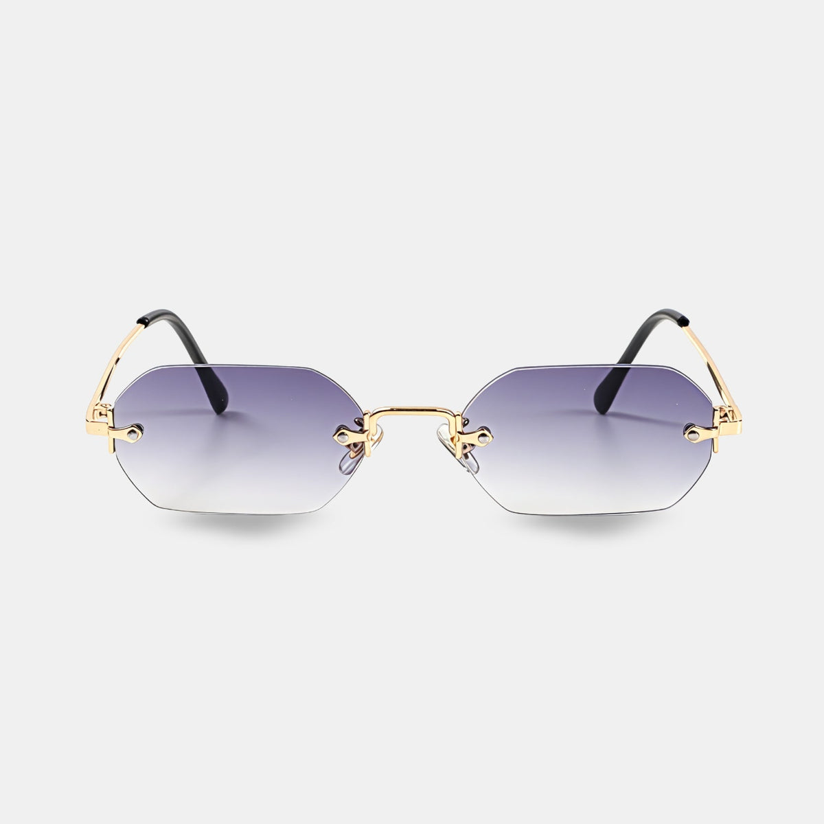 Huncho| Geometric Rimless Sunglasses