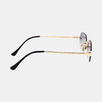 Huncho| Geometric Rimless Sunglasses