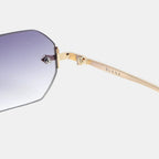 Huncho| Geometric Rimless Sunglasses