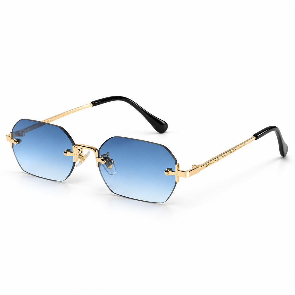 Huncho| Geometric Rimless Sunglasses
