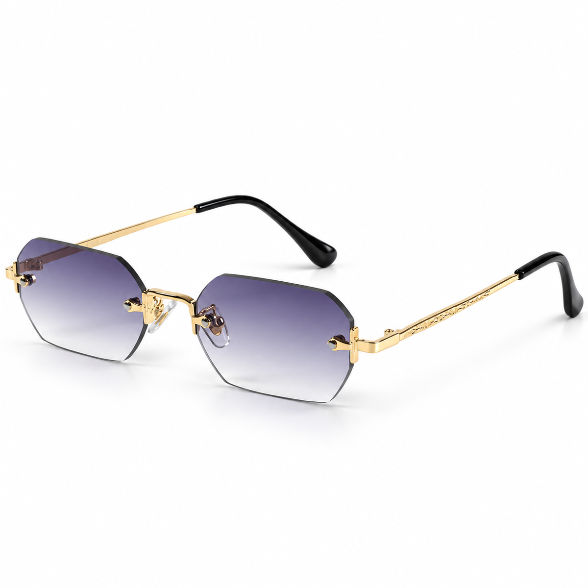 Huncho| Geometric Rimless Sunglasses