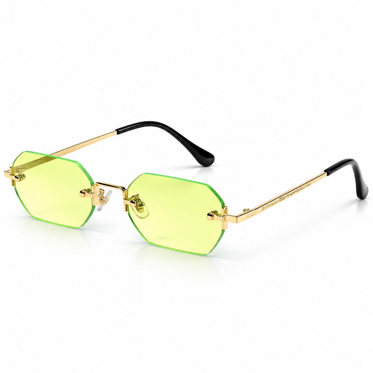 Huncho| Geometric Rimless Sunglasses