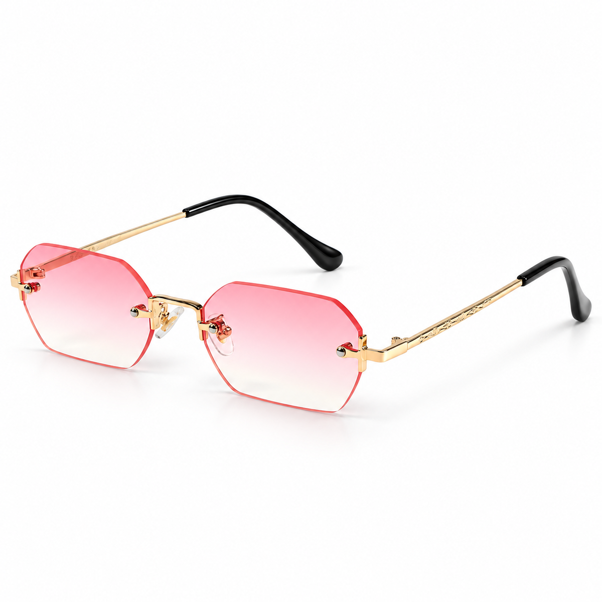 Huncho| Geometric Rimless Sunglasses