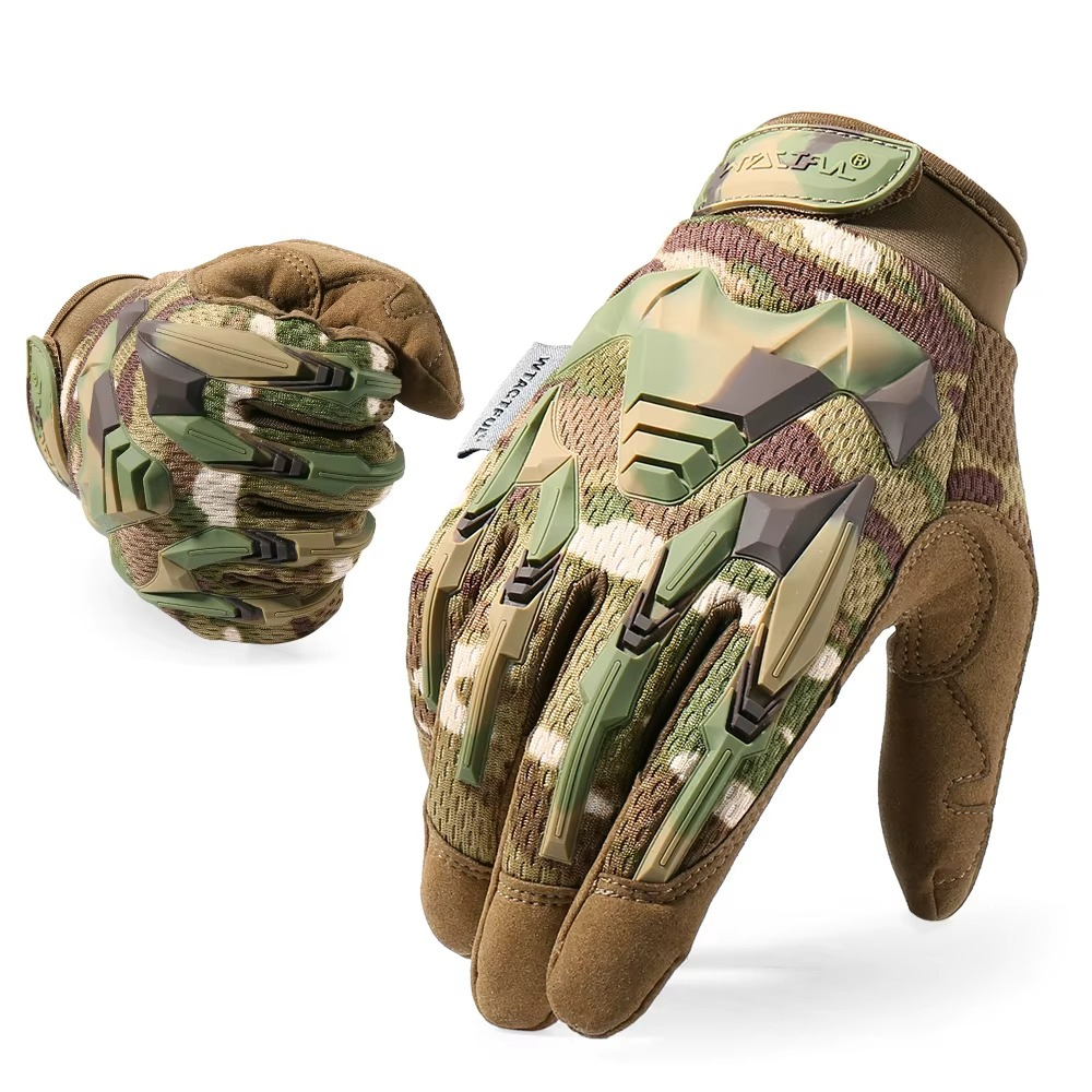 Camo Tactical Hard Knuckle Gloves