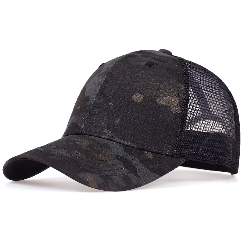 Black Camo Trucker Cap