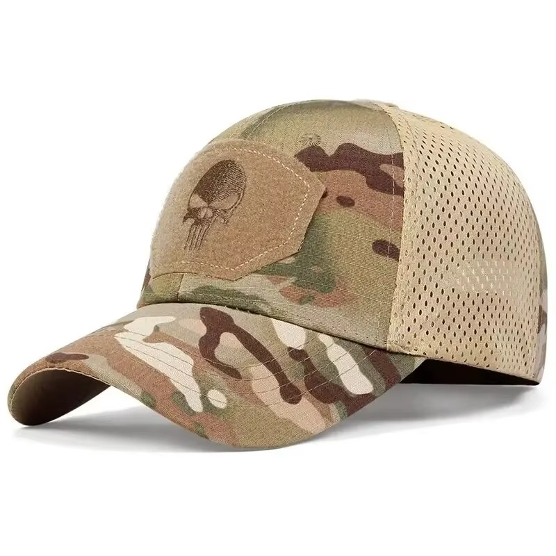 Camouflage Plaid Military Training Cap